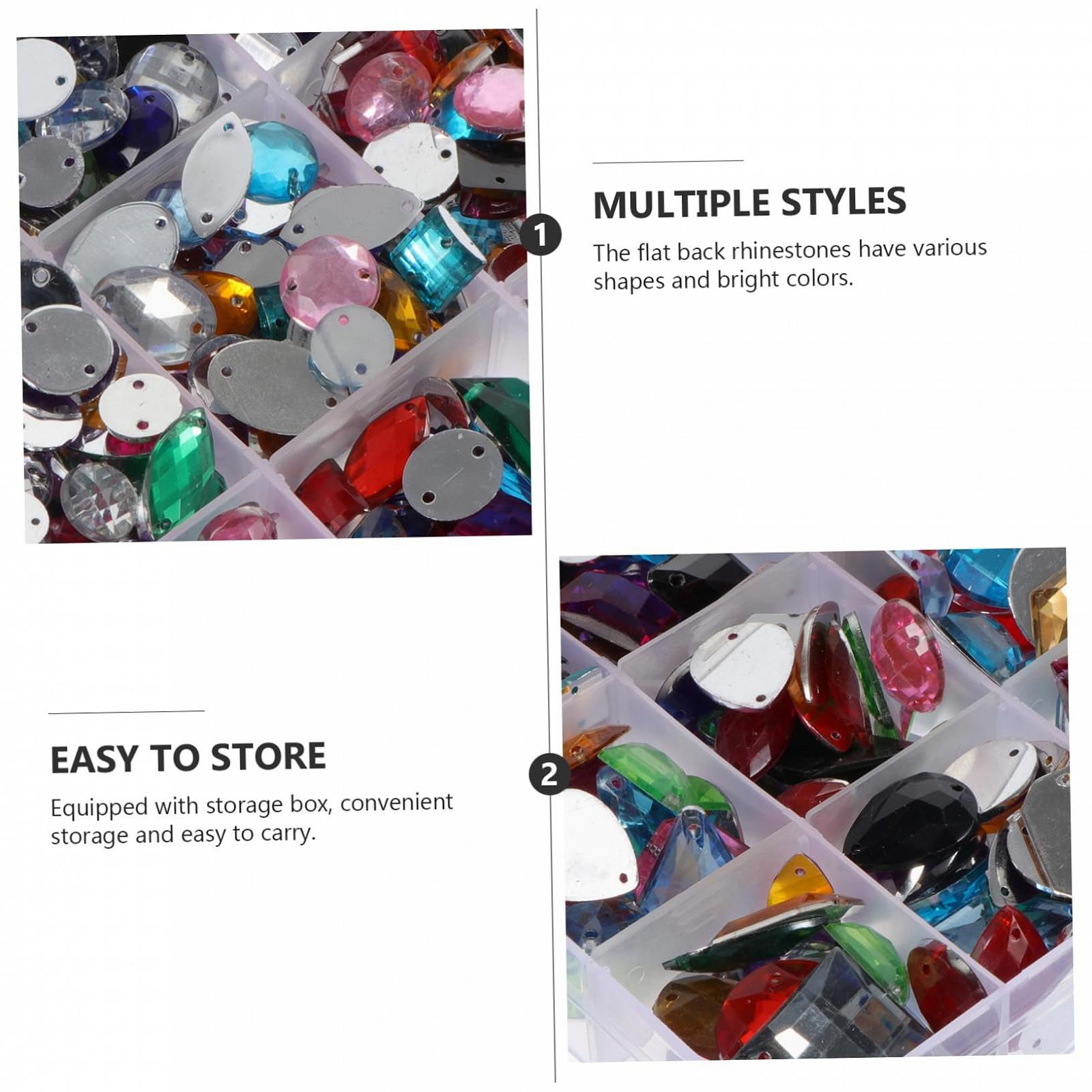 Акриловые стразы Healvian Bunte, набор, разноцветные, фото №5