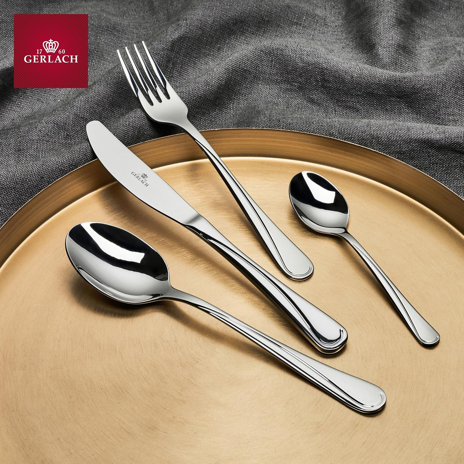 Набір столових приборів Gerlach 1760, нержавіюча сталь, 6 персон, 30 предметів, ніж, виделка, ложка, блискучий, фото №5 Набір столових приборів Gerlach 1760, нержавіюча сталь, 6 персон, 30 предметів, ніж, виделка, ложка, блискучий, фото №5