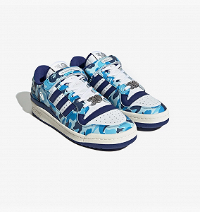 Кроссовки ADIDAS FORUM 84 BAPE LOW Размер 44 - Фото 1