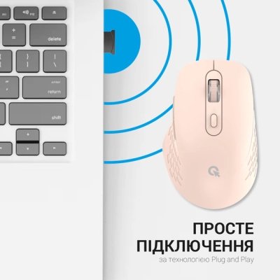 Мышка OfficePro M230P Silent Click Wireless/Bluetooth Pink (M230P), фото №8 Мышка OfficePro M230P Silent Click Wireless/Bluetooth Pink (M230P), фото №8