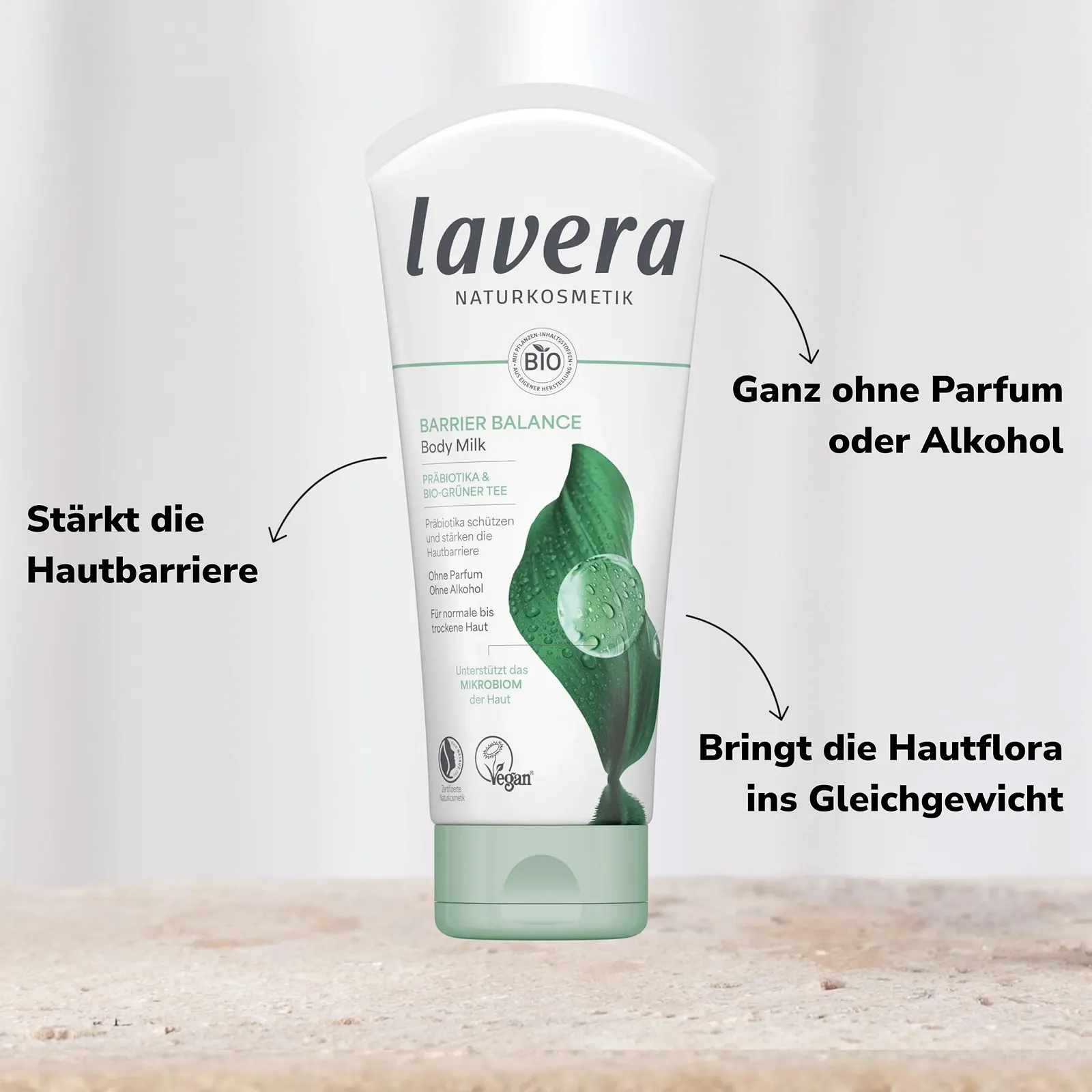 Молочко для тіла lavera Barrier Balance Зміцнює шкірний бар'єр Зволожуючий Пребіотики Веган Натуральна косметика 200 мл, фото №3