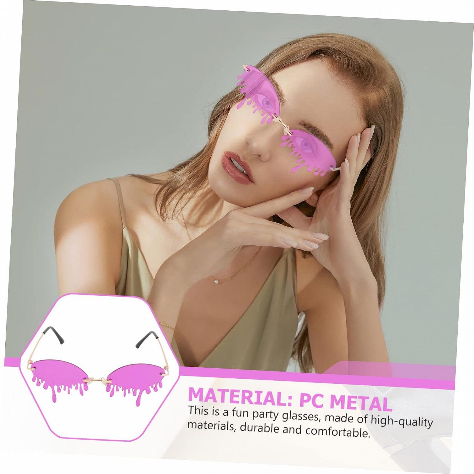 Очки PACKOVE Без оправы Сердцевидные Розовый Фиолетовый, фото №7