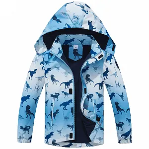 Детская дождевая куртка с капюшоном для активного отдыха, водонепроницаемая - Фото 1