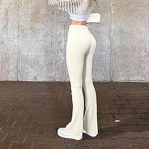 Розкльошені легінси, спортивні bootleg, джоггери bootcut, фітнес-штани, джазові штани, довгі з високою талією, розкльошені Для фітнес тренувань synthetic.ua - Фото 1