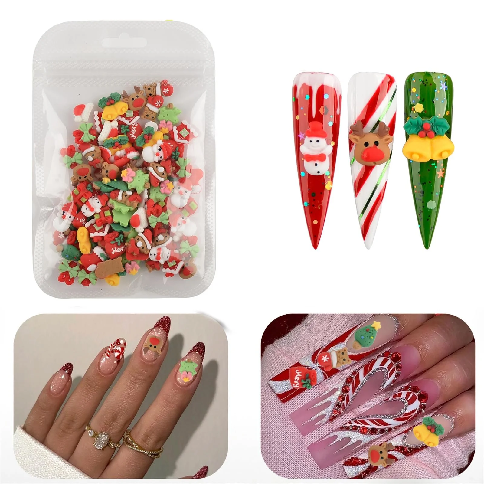 Искусственные украшения для ногтей Bastelbedarf Рождественские для украшения, фото №2