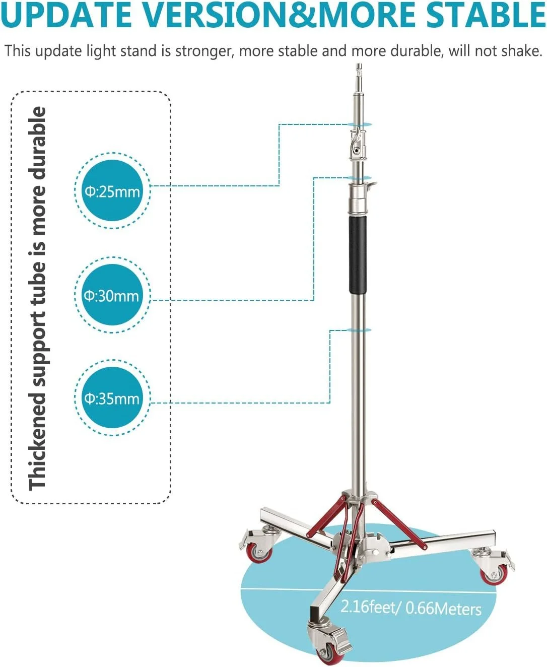 Штатив Neewer SC305W Сріблясто-червоний, фото №4 Штатив Neewer SC305W Сріблясто-червоний, фото №4