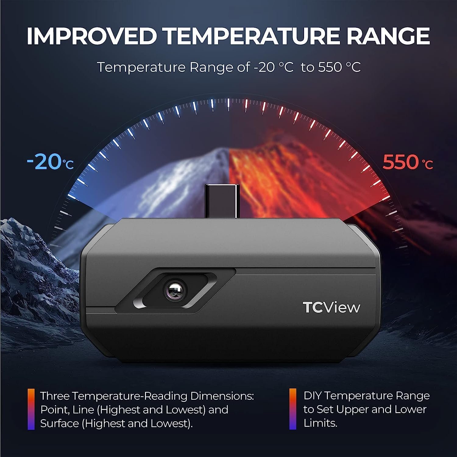 Тепловизионная камера TOPDON TC001 256 x 192 40mk 25Hz Серый, фото №4