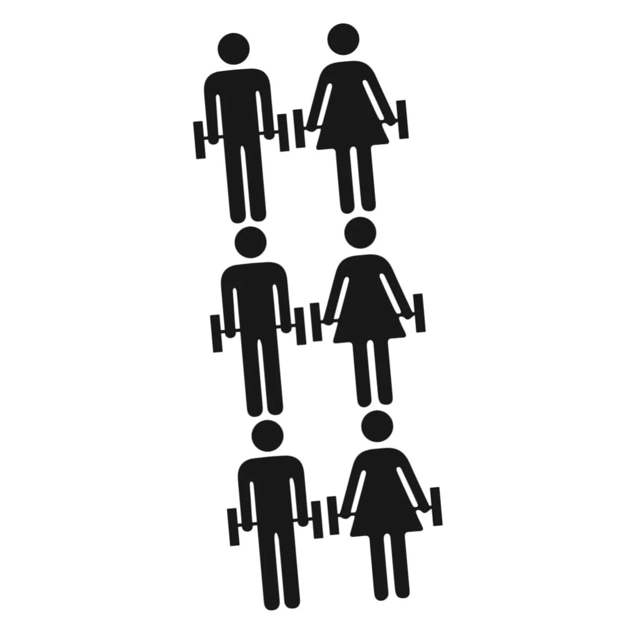 Наклейка на стену UPKOCH Фитнес для спортзала 3 штуки, фото №1