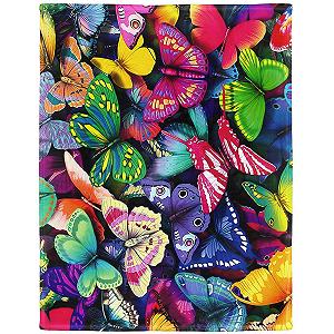 Одеяло YISUMEI 150 x 200 см Разноцветная бабочка Красота Натуральный флис - Фото 1
