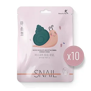 Тканевая маска для лица Aloe Vera, набор 10 шт. Глубокое увлажнение, успокоение, заживление и омоложение кожи, антивозрастной и антибактериальный эффект, уменьшение тонких линий и морщин - Фото 1