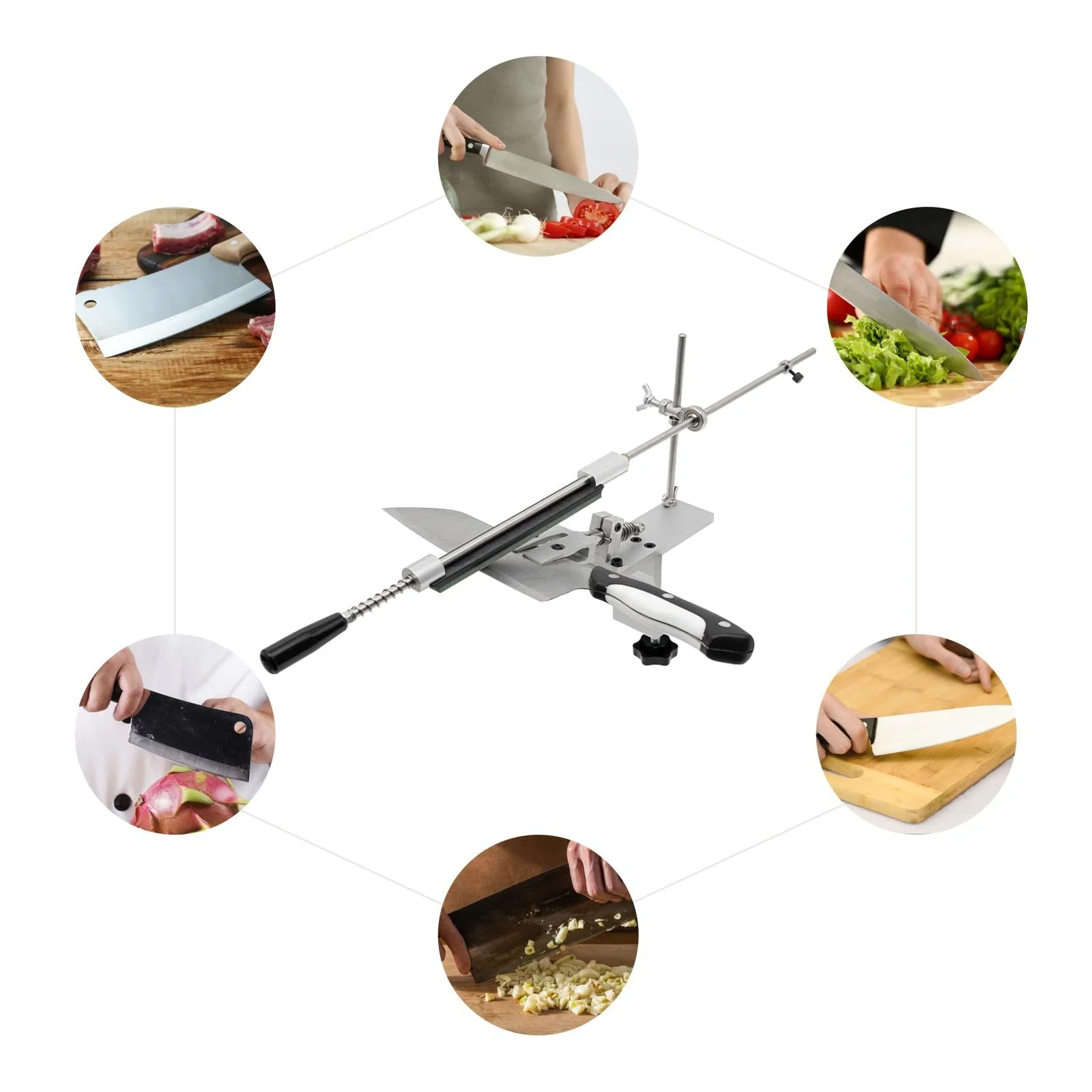 Точилка для ножів Flip Angle ручна професійна система з 6 точильними каменями, фото №3 Точилка для ножів Flip Angle ручна професійна система з 6 точильними каменями, фото №3