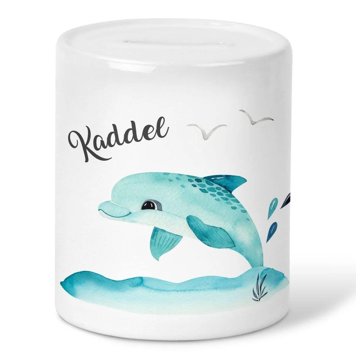 Скарбничка дитяча Mikalino Дельфін Керамічна Біла One Size, фото №1