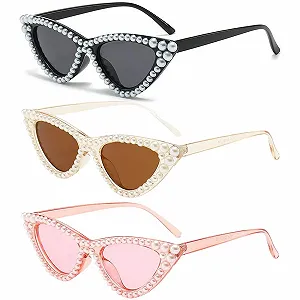 Купити Сонцезахисні окуляри Котяче око Copbopwn Pearl для жінок і дівчаток, вінтажні, захист від УФ-випромінювання - Фото 1 Сонцезахисні окуляри Котяче око Copbopwn Pearl для жінок і дівчаток, вінтажні, захист від УФ-випромінювання - Фото 1