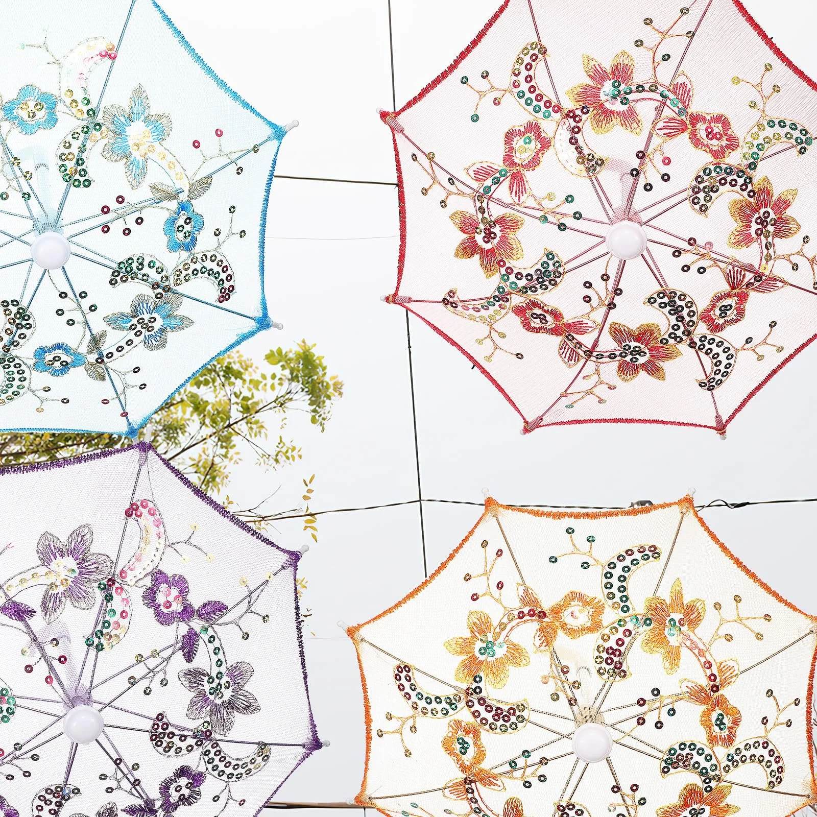 Зонтик Toyandona Bride Bridal Mini Umbrellas Pack of 6 Lace для детей, фото №6