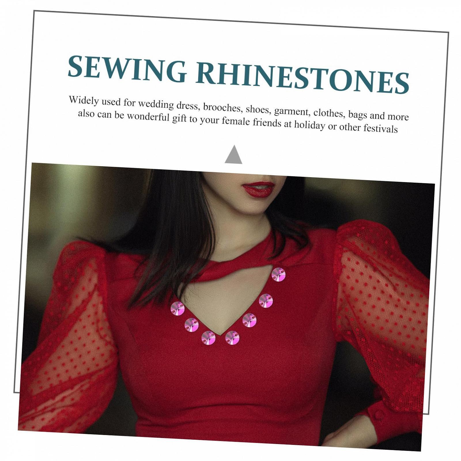 Стрази Пришивні Sewroro Круглі для творчих проєктів, кольорові, 48 шт., фото №7