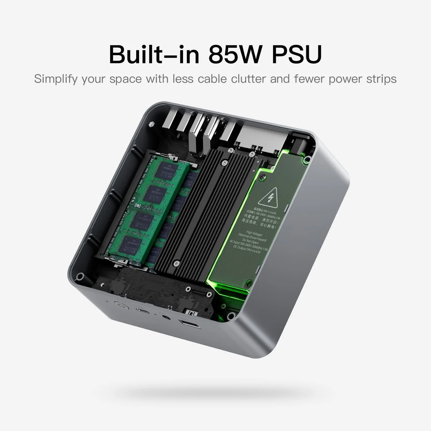 Мини ПК Beelink EQR5 / AMD Ryzen 5 5650U / RAM 16GB / SSD 512GB / 2 x HDMI / 2 х LAN / Wi-Fi 6 / Bluetooth 5.2 / Windows 11 Pro / Серый, фото №8 Мини ПК Beelink EQR5 / AMD Ryzen 5 5650U / RAM 16GB / SSD 512GB / 2 x HDMI / 2 х LAN / Wi-Fi 6 / Bluetooth 5.2 / Windows 11 Pro / Серый, фото №8