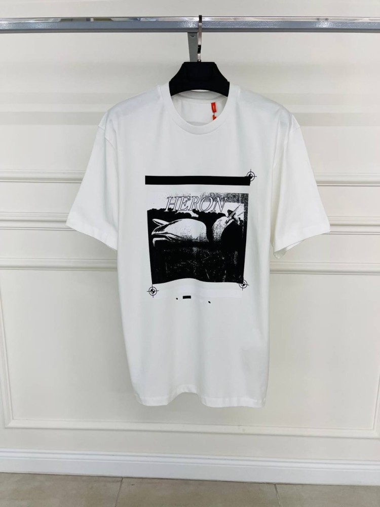 Футболка Heron Preston с брендовым принтом белого цвета f577, фото №1