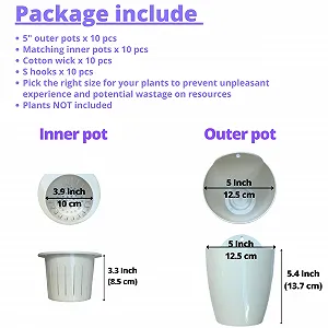 Настенные кашпо LáLáGreen 10 шт. с автополивом Белые цена на synthetic.ua - Фото 1 Настенные кашпо LáLáGreen 10 шт. с автополивом Белые synthetic.ua - Фото 1