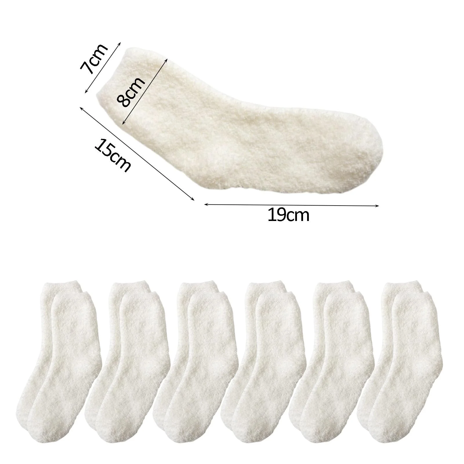 Носки Женские Пушистые Носки из Кораллового Флиса, 6 пар, фото №2 Носки Женские Пушистые Носки из Кораллового Флиса, 6 пар, фото №2