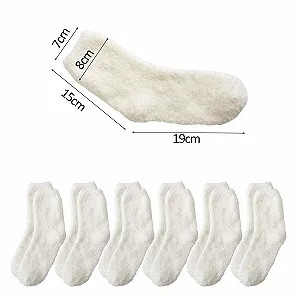 Шкарпетки Жіночі Пухнасті Шкарпетки з Коралового Флісу, 6 пар synthetic.ua - Фото 1
