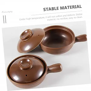 Кастрюля UKCOCO керамическая с крышкой термостойкая маленькая synthetic.ua - Фото 1