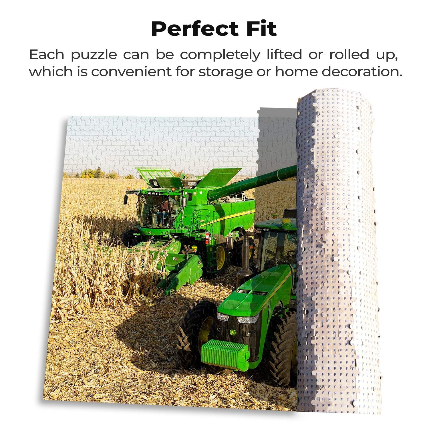 Пазл Tractor Wheat Collects 1000 деталей дерев'яний 75 x 50 см, фото №6
