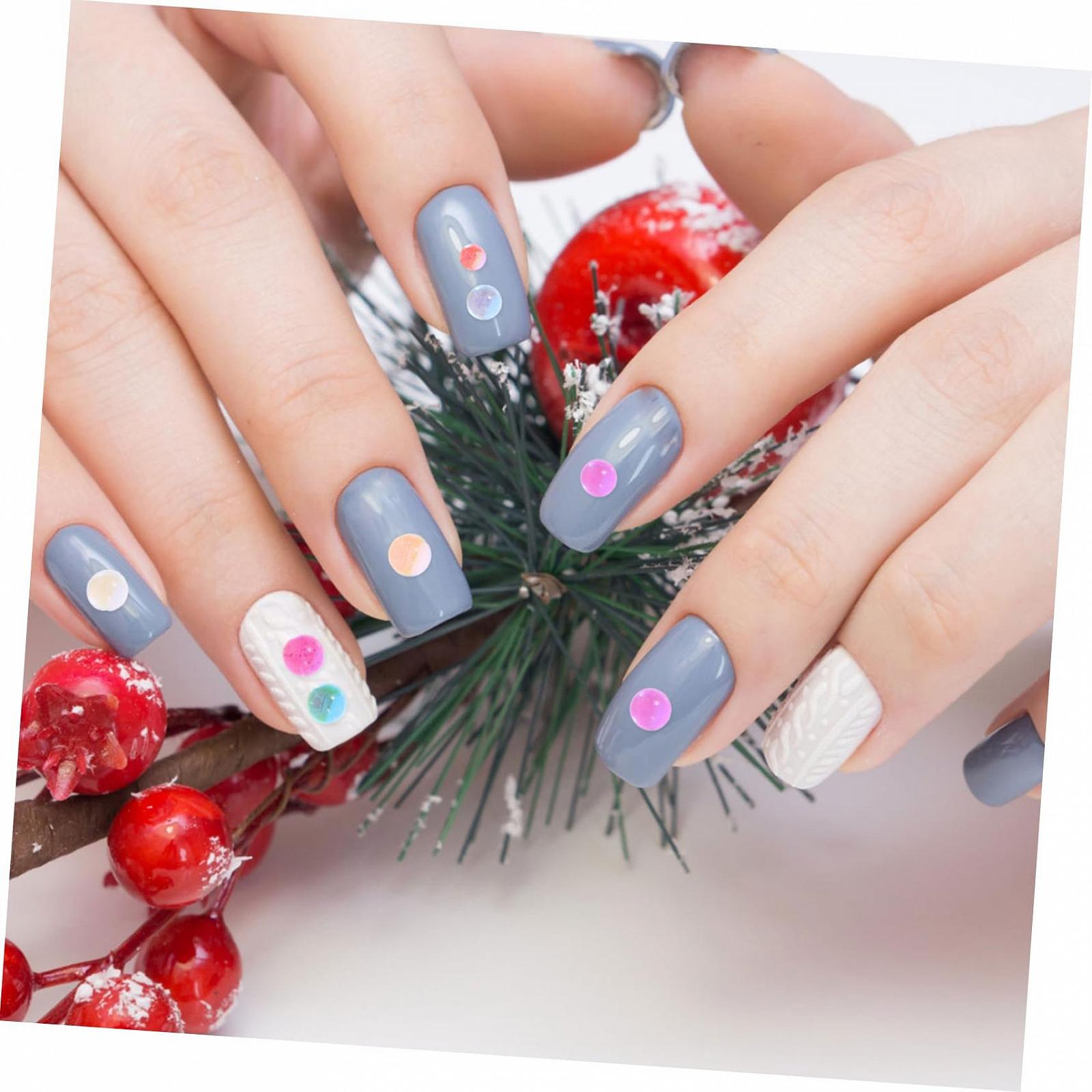 Прикраси для нігтів (9 коробок) Healeved, акрилові дорогоцінні камені, бісер для нігтів, міні-бісер, скло, фото №7