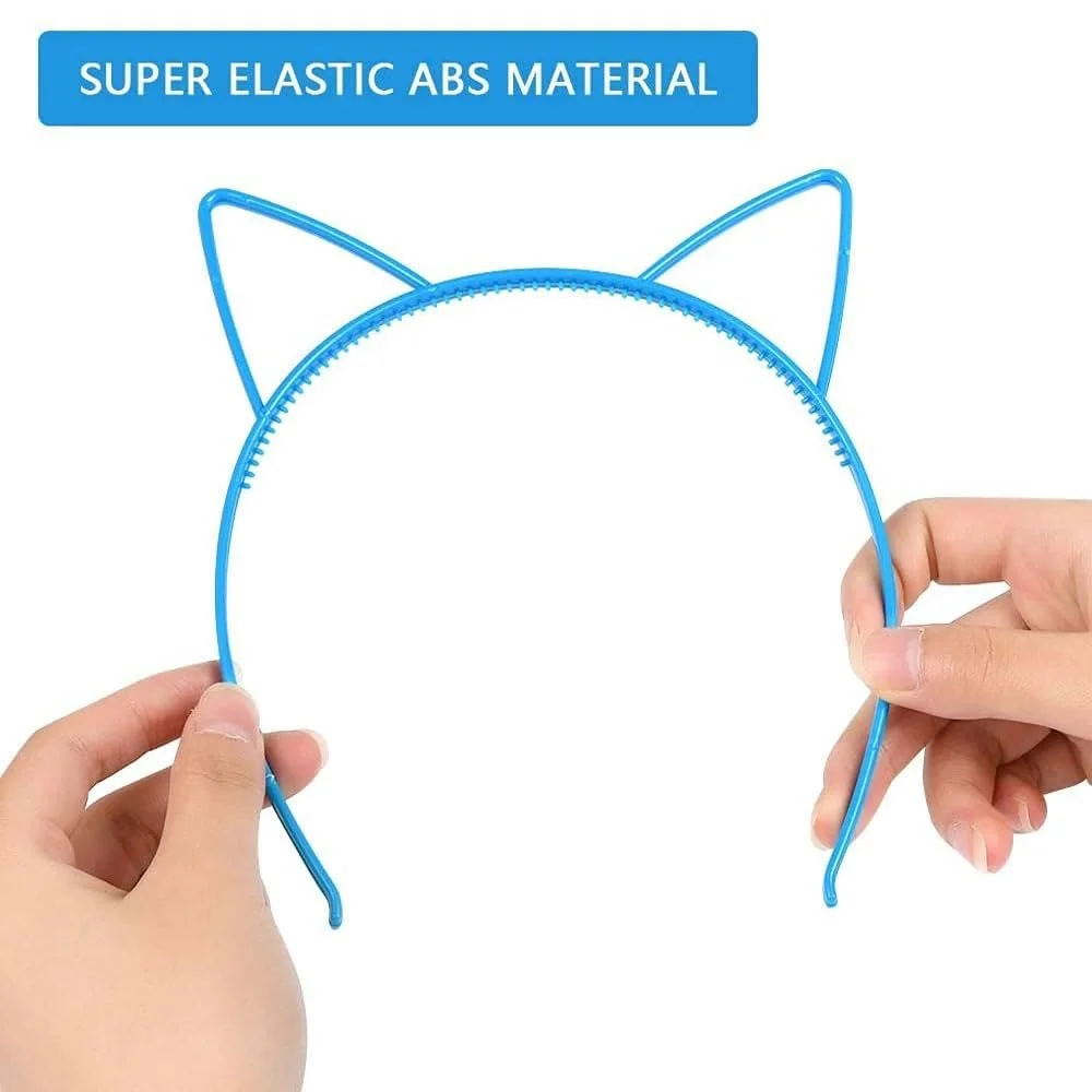 Набір обручів на голову з котячими вушками, 12 штук, фото №5 Набір обручів на голову з котячими вушками, 12 штук, фото №5