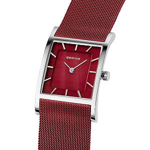 Часы Кварцевые Bering Женские 26 мм Розовое золото Корпус из нержавеющей стали Оранжевый Циферблат synthetic.ua - Фото 1