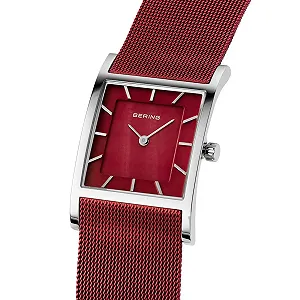 Часы Кварцевые Bering Женские 26 мм Розовое золото Корпус из нержавеющей стали Оранжевый Циферблат synthetic.ua - Фото 1