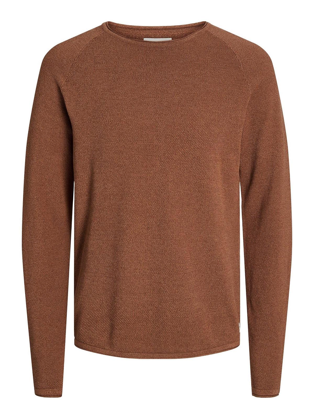 Джемпер JACK & JONES JJEHILL Мужской Вязаный С круглым вырезом Базовый С длинным рукавом, фото №1