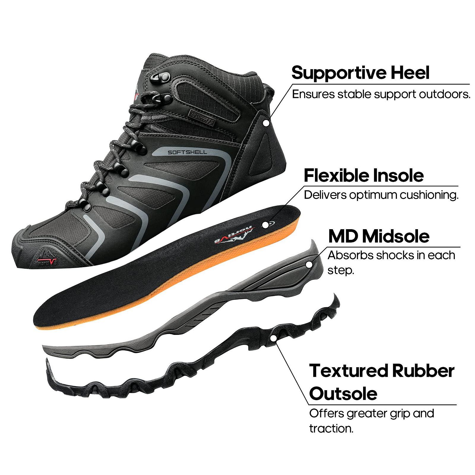 Черевики NORTIV 8 Outdoor Waterproof Mid Climbing Shoes, фото №4