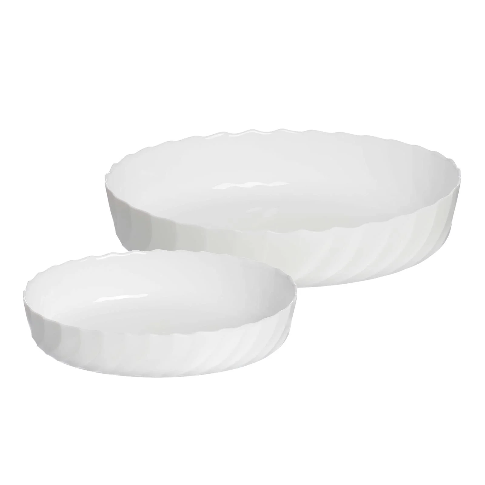 Набір форм для запікання Ritzenhoff & Breker Trianon 2 шт. Овальні опалове скло 32x24 см та 22x16 см Білі, фото №1