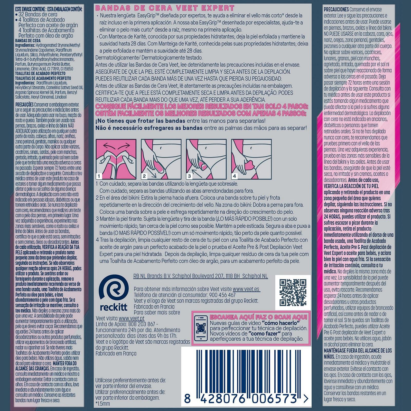 Воскові смужки Veet Expert для бікіні 16 шт. з олією ши, фото №8