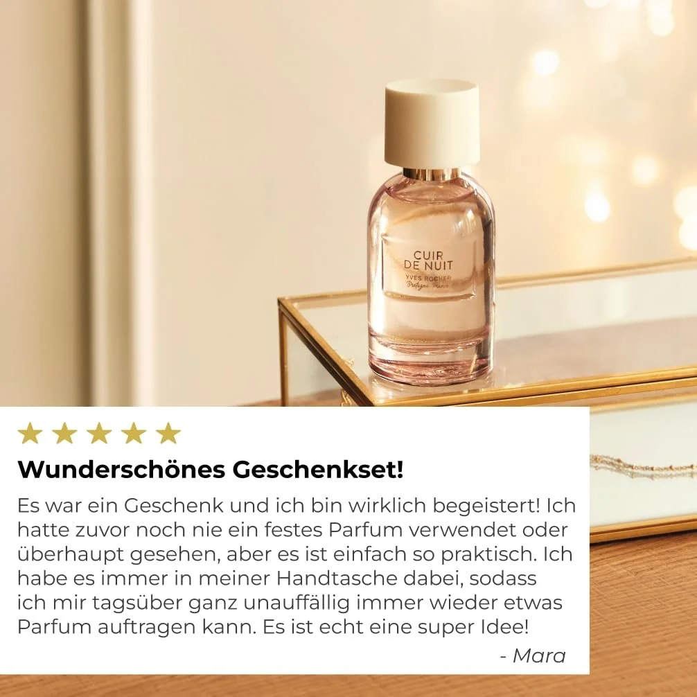 Подарунковий Набір Yves Rocher Cuir de Nuit PLEINES NATURES: Парфуми 30 мл та Тверді Парфуми, фото №4