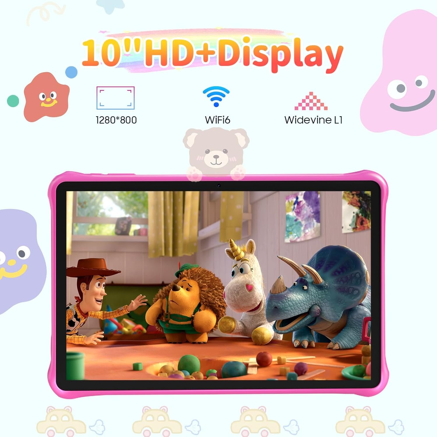 Планшет 10.1" Blackview Tab 30 Kids 2+4/64Gb 4 ядра Android 13 5100 mAh Розовий, фото №4