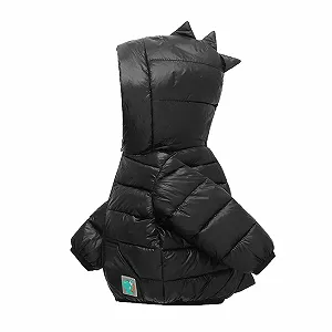 Зимнее пальто для малышей, с подкладкой, с капюшоном в виде динозавра, теплая верхняя одежда - Фото 1