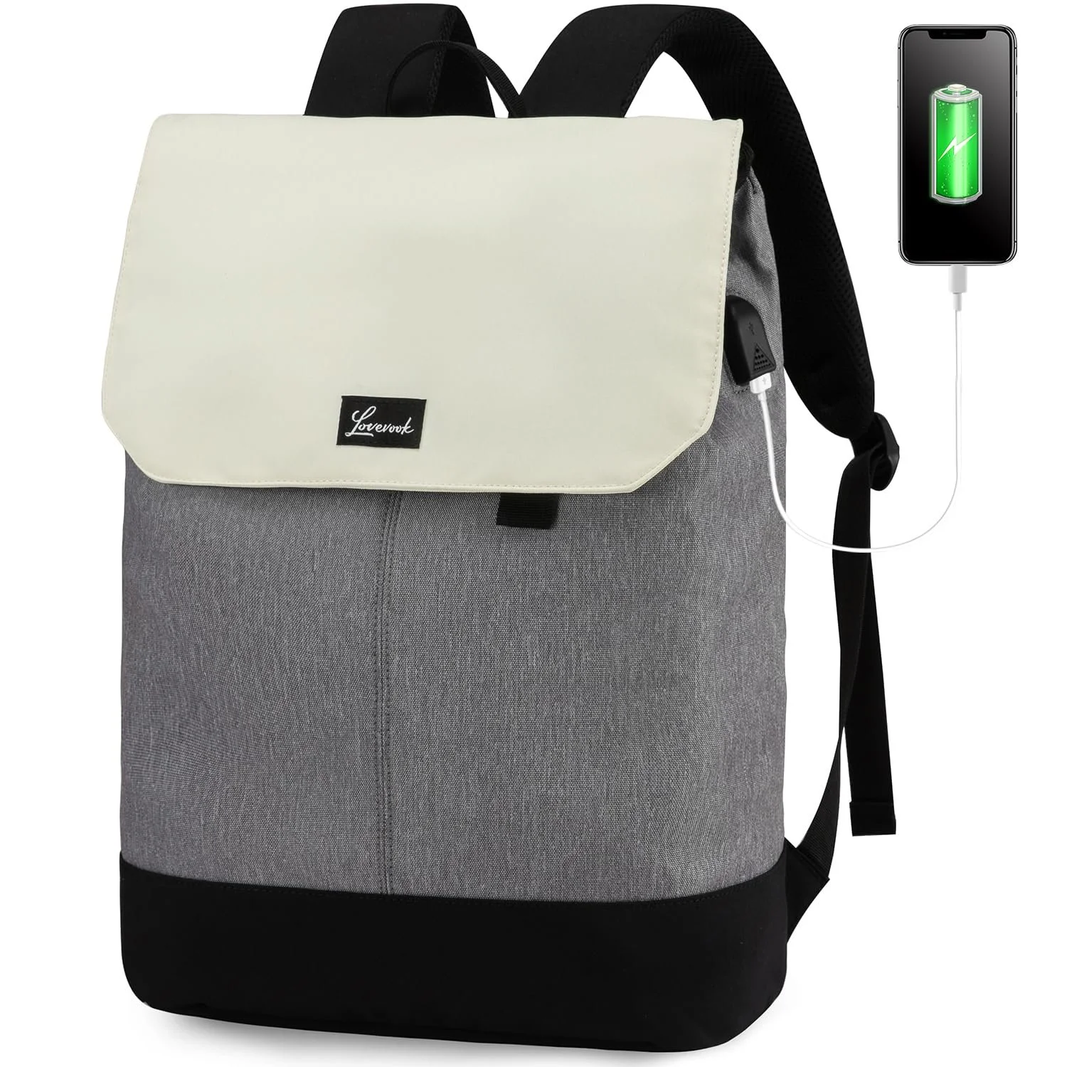 Рюкзак LOVEVOOK School Backpack для ноутбука 15.6 дюйма водонепроникний Темно-сірий, фото №9 Рюкзак LOVEVOOK School Backpack для ноутбука 15.6 дюйма водонепроникний Темно-сірий, фото №9