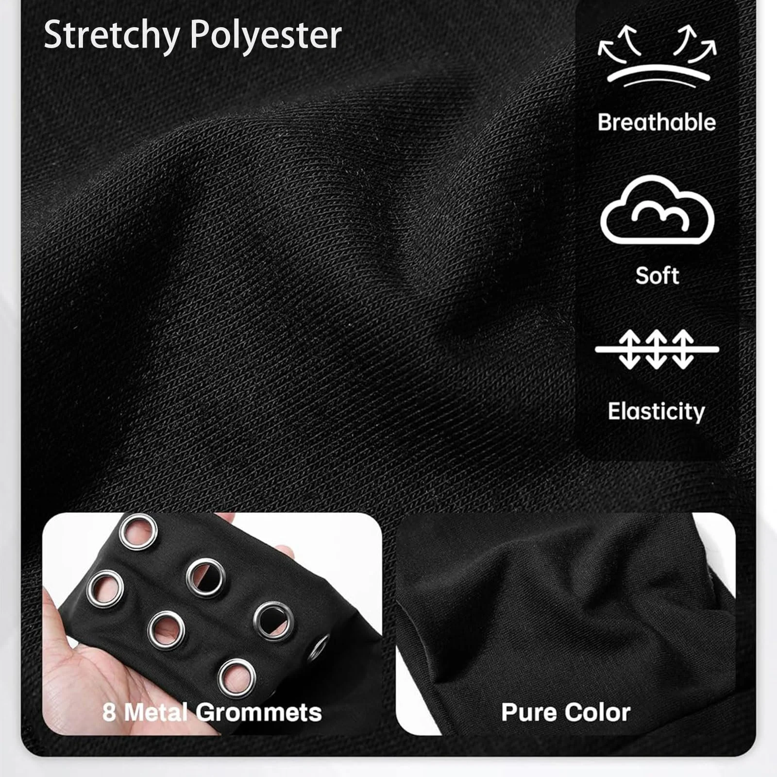 Пов'язка на голову Широка Модна 3 шт. з люверсами для жінок, фото №3 Пов'язка на голову Широка Модна 3 шт. з люверсами для жінок, фото №3