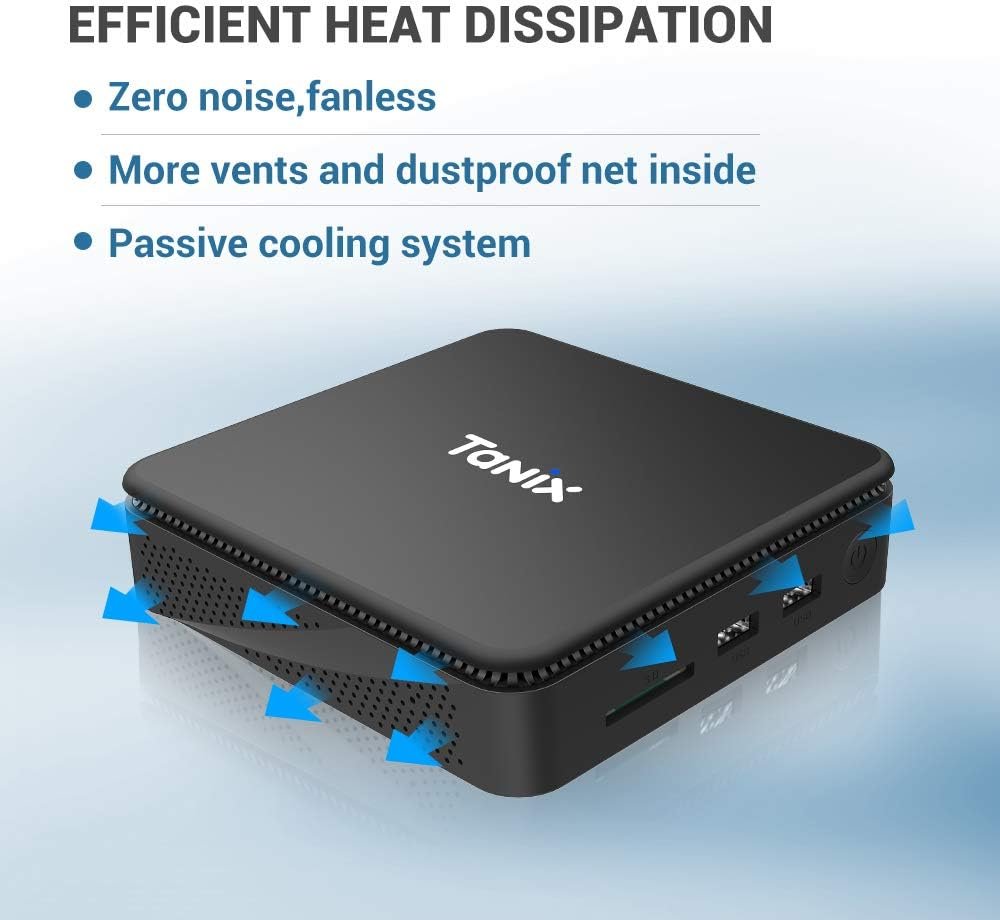Міні ПК TaNix TX85 / Intel Atom X5-Z8350 / RAM 4GB / eMMC 64GB / HDMI / LAN / Wi-Fi 5 / Bluetooth 4.2 / Windows 10 / Чорний, фото №4