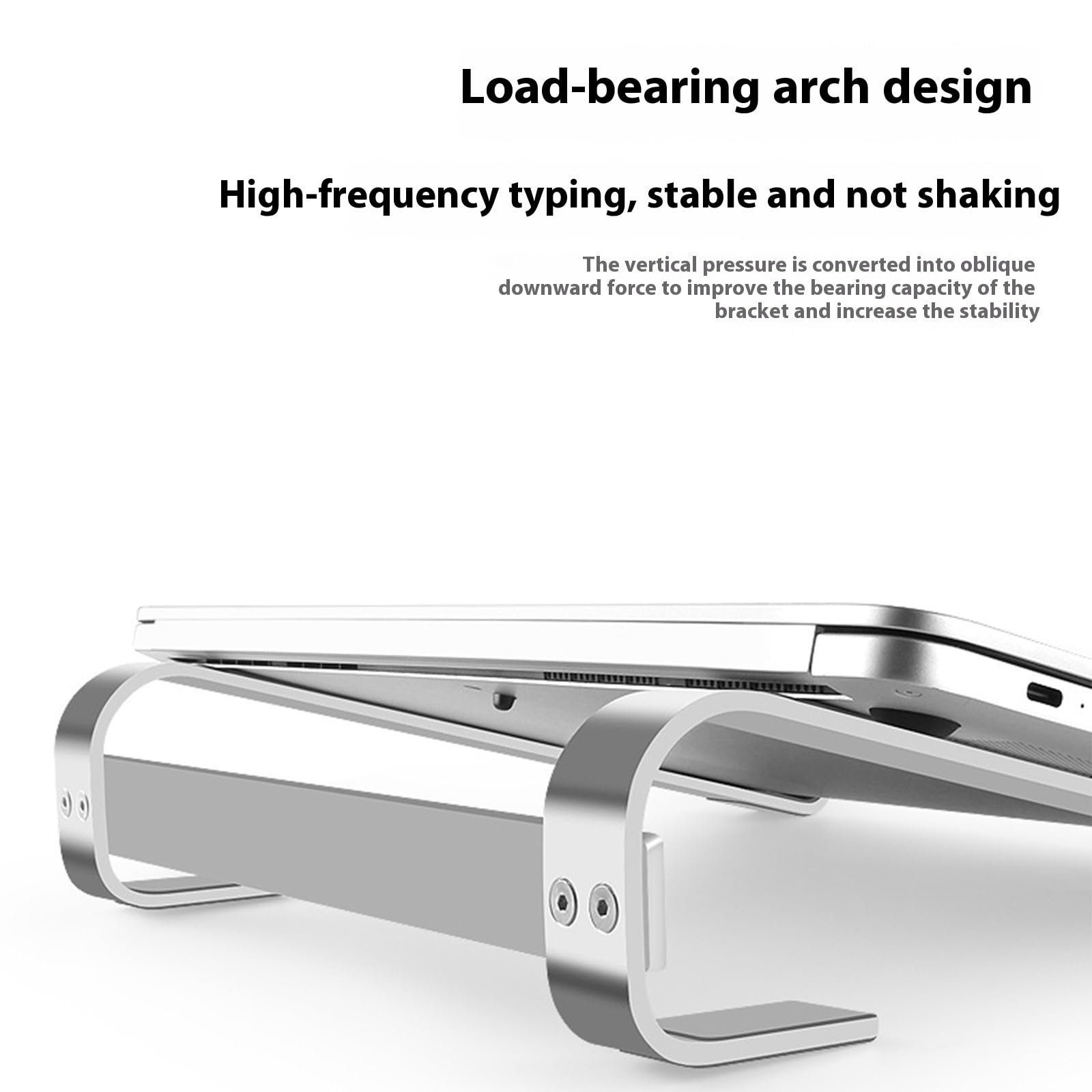 Підставка для ноутбука алюмінієва ергономічна з нековзною силіконовою основою для ноутбуків 25,4-45,7 см, фото №7