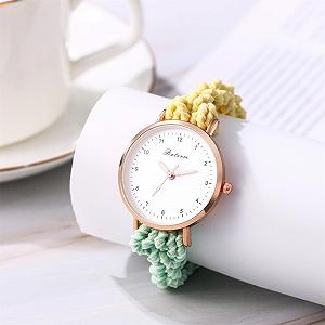 Часы Женские JewelryWe Кварцевые Аналоговые с Эластичной Резинкой для Волос и Браслетом, Подарок synthetic.ua - Фото 1