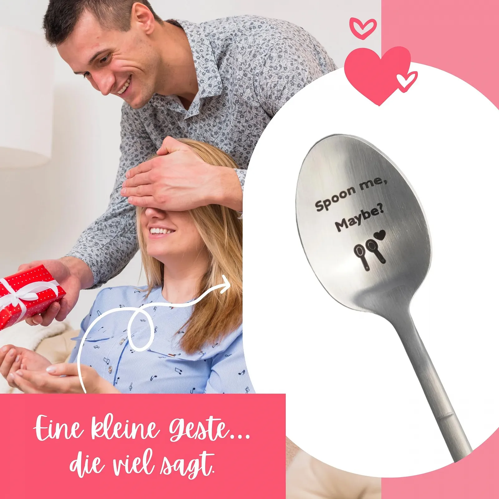 Кавова та десертна ложка з нержавіючої сталі 18/10 Zinello Design Spoon Me, Maybe, фото №2