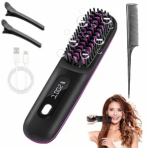 Бездротова щітка для стайлінгу Go Brush Pro для короткого волосся 3 рівні нагріву - Фото 1