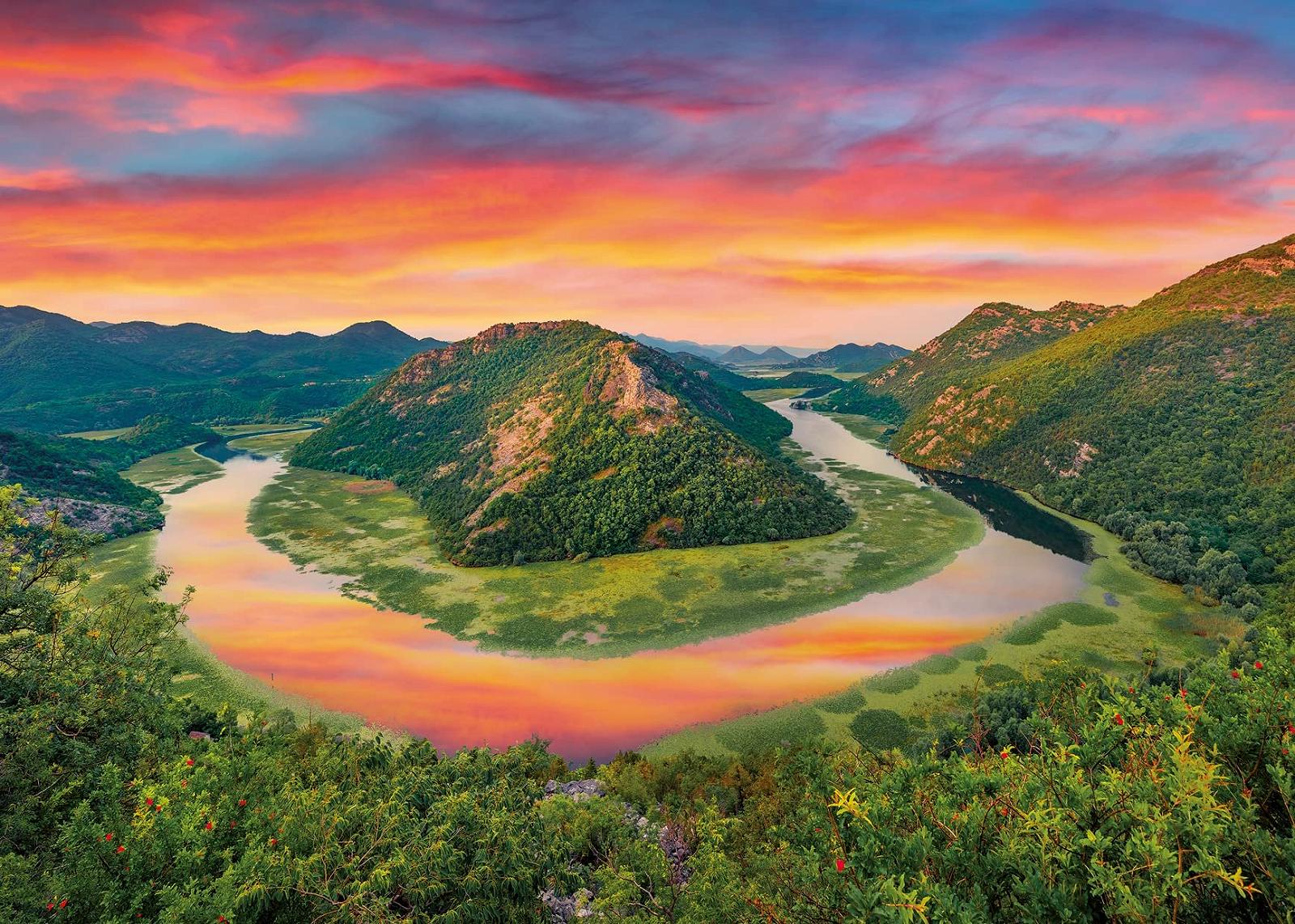 Пазл Goliath Collection Ushuaia 923190.004 Плитвицкие водопады и Скадарское озеро 1000 и 500 деталей Синий, фото №5