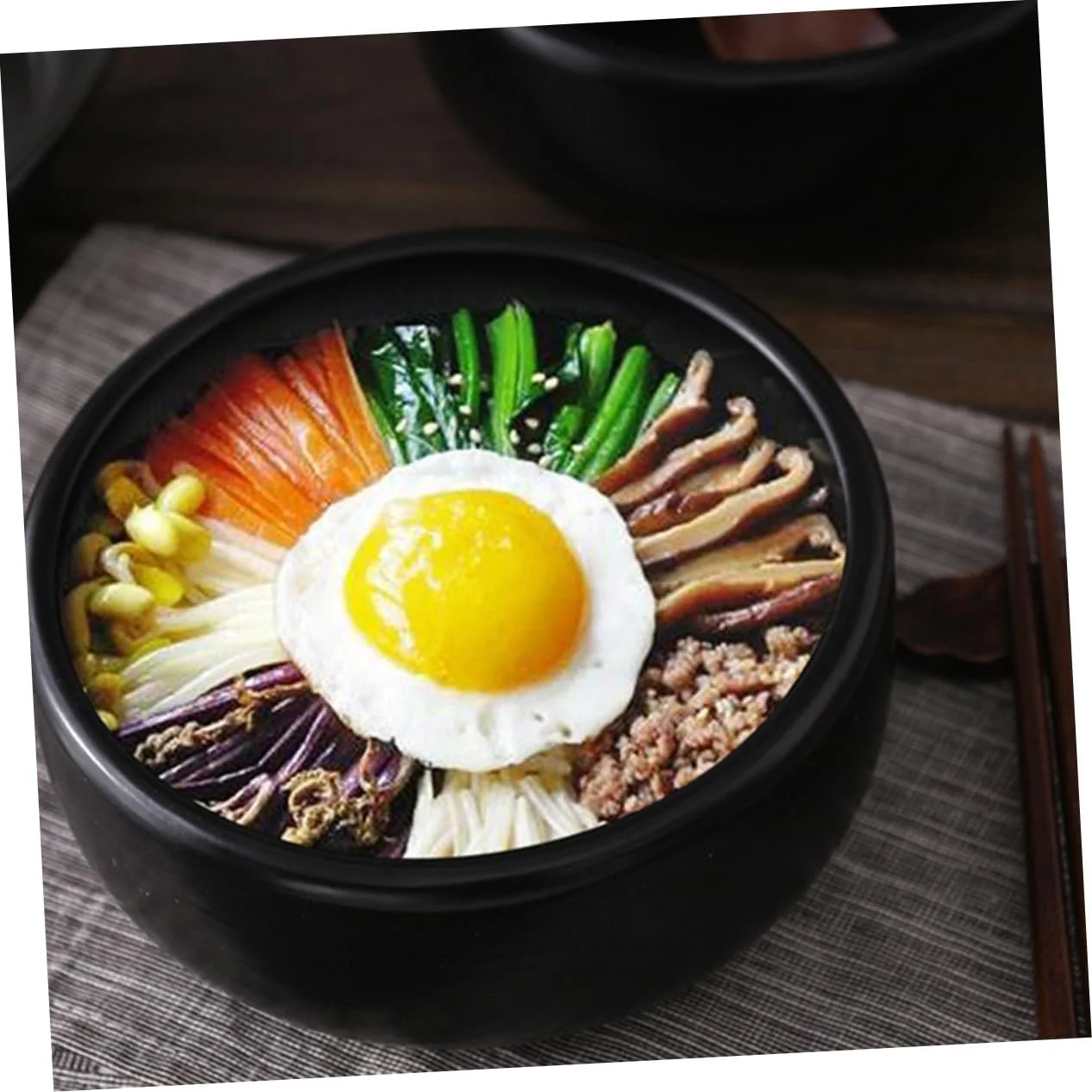 Керамический горшок для бибимбапа VALICLUD с подставкой равномерное распределение тепла энергосберегающий, фото №5