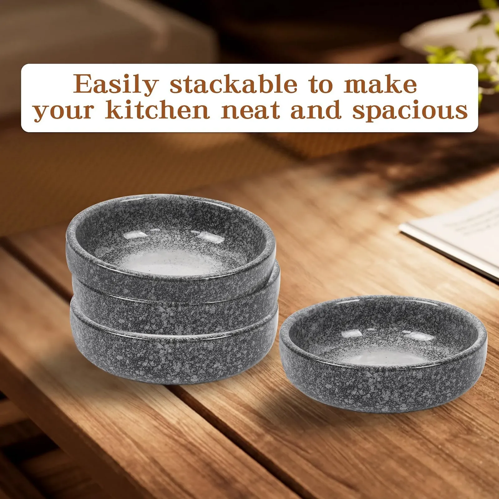 Миски Маленькие для соуса Dmnnlp 9 см Керамические Набор 4 шт Серый, фото №4 Миски Маленькие для соуса Dmnnlp 9 см Керамические Набор 4 шт Серый, фото №4