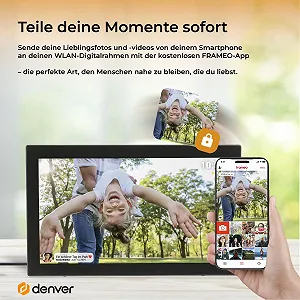 Цифровая фоторамка Denver PFF-2160 21.5" Full HD IPS Touch Screen WiFi Black - Фото 1