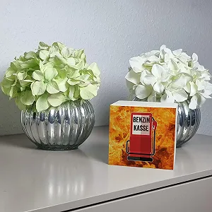 Скарбничка Бензоколонка Дерев'яна з принтом полум'я synthetic.ua - Фото 1