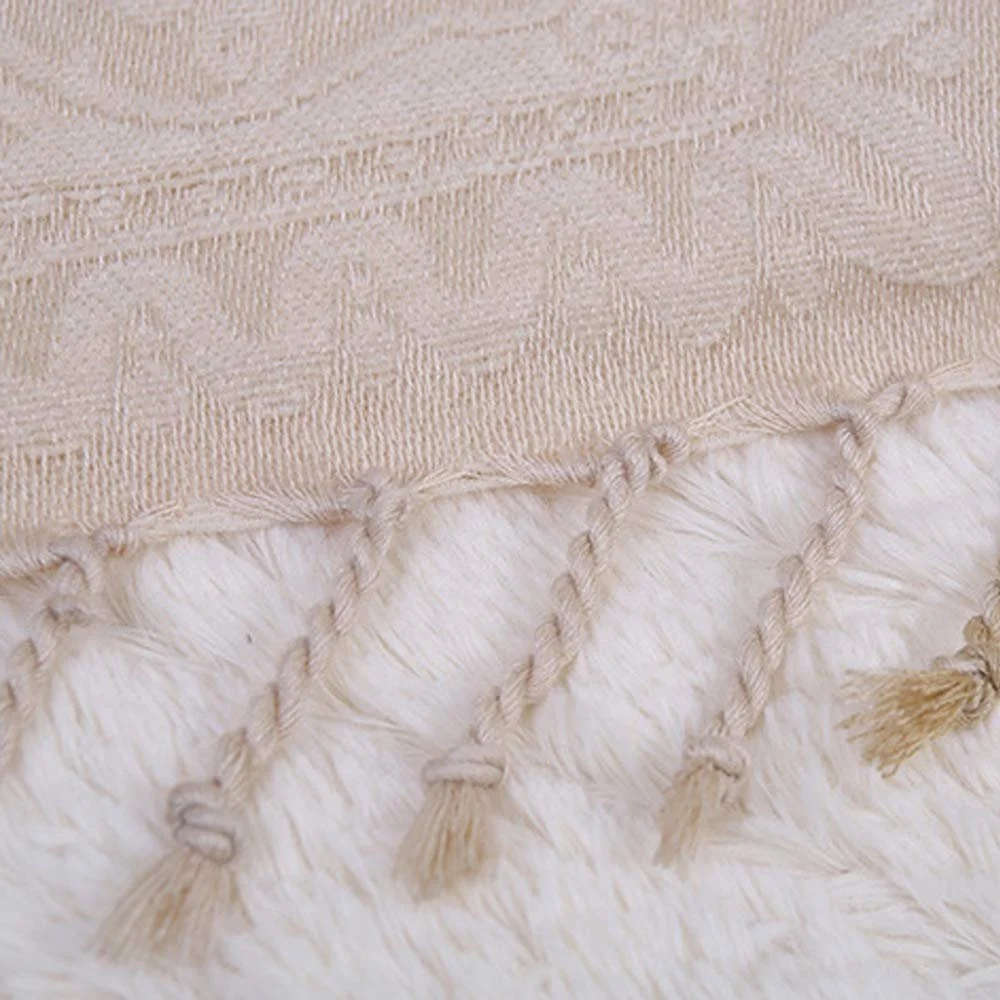 Покривало ELEOPTION Chenille Жакардове Покривало з Китицями Декоративне для Ліжка Дивана Крісла, фото №5 Покривало ELEOPTION Chenille Жакардове Покривало з Китицями Декоративне для Ліжка Дивана Крісла, фото №5